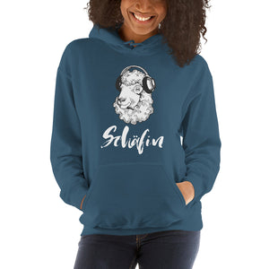 Schäfin - Schaf Hoodie Schriftfarbe weiß